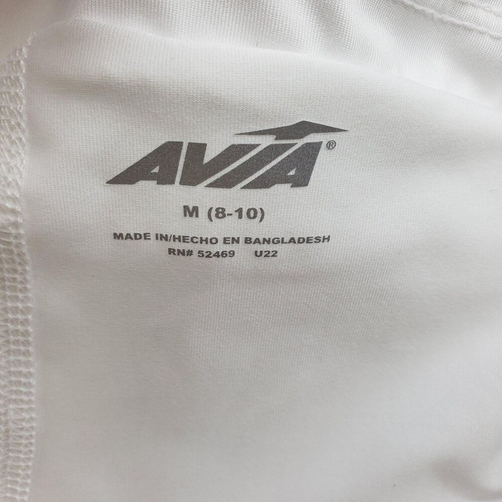 Avia Skort Womens Medium White Tennis Golf Pleated Side Zip Built-in Shorts - Picture 2 of 9